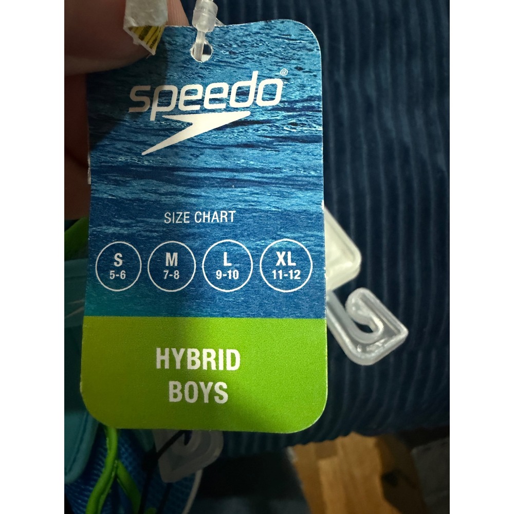 Speedo Boys Hybrid Water Shoes Bachelor Button Blue Green Size L 9-10 NEW - Picture 8 of 9
